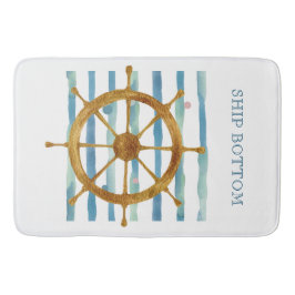 TAPETE DE BANHEIRO NAVIOS DE WATERCOLOR VACINA DE ARTE DE RODA