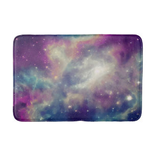 Tapete De Banheiro Nebulosa Cósmica Violeta Azul Violeta