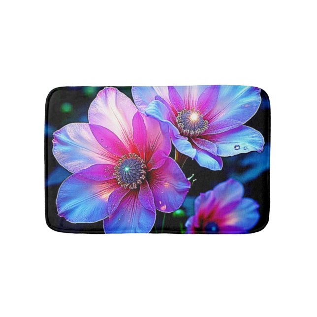 Tapete De Banheiro Neon Bloom Flower Magic Design (frente)
