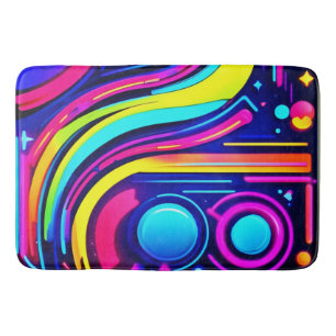 Tapete De Banheiro Neon Dreams: Uma odisseia digital psíquica