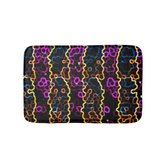 Tapete De Banheiro "Neon on Black" (frente)