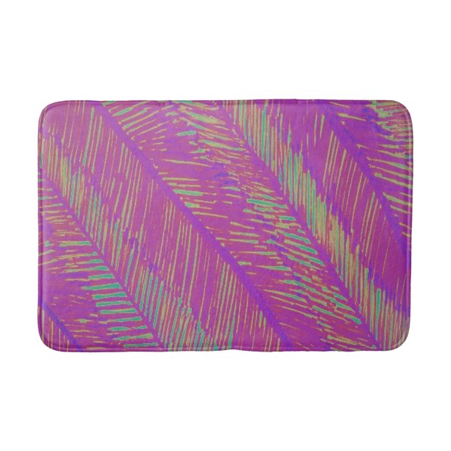 Tapete De Banheiro Neon Palms Bath Mat Puro (Frente)