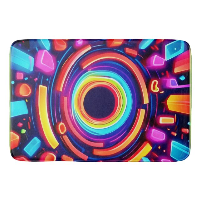 Tapete De Banheiro Neon Vortex Odyssey (Frente)
