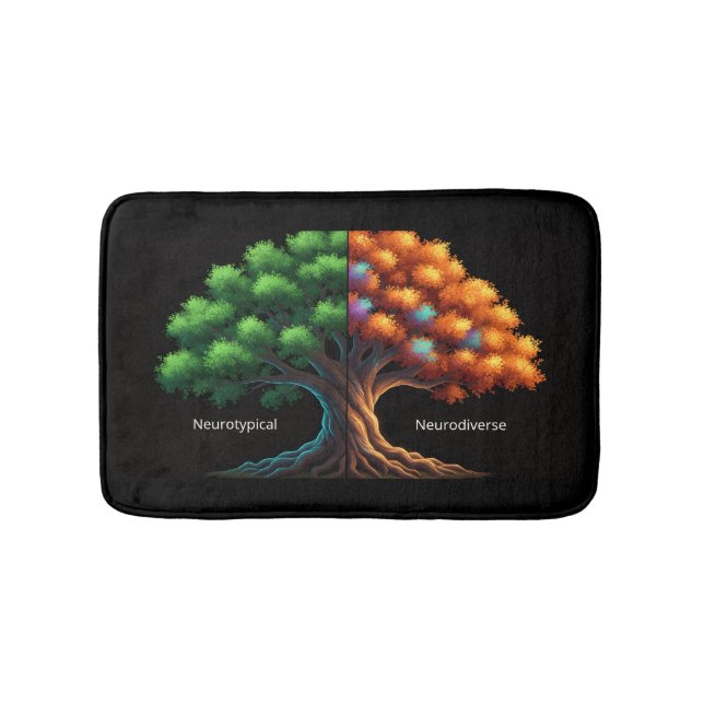 Tapete De Banheiro Neurotypical vs. Neurodiverse (frente)