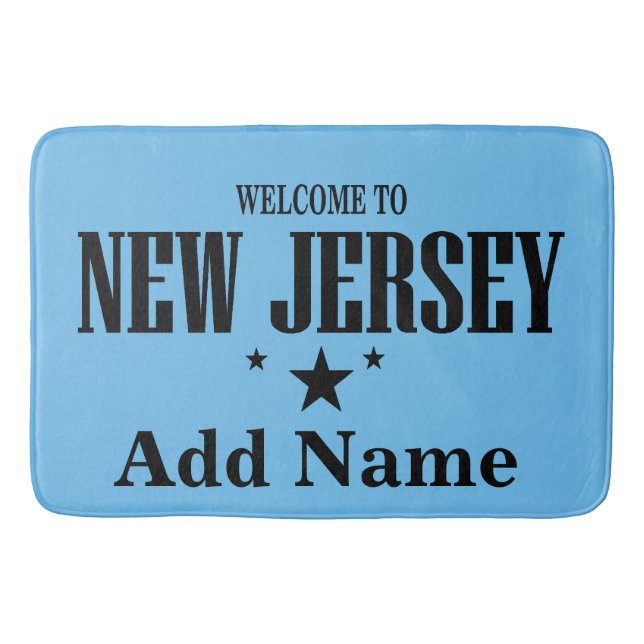 Tapete De Banheiro New Jersey Shore, adicionar texto (Frente)