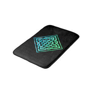 Tapete De Banheiro Nó Céltico - Matriz Azul Azul Diamante