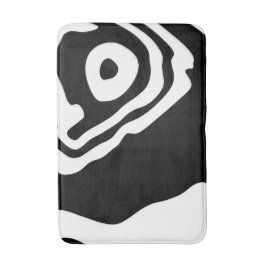 Tapete De Banheiro No Profundo: Abstrato preto e branco