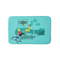 Noite Das Raparigas Retro Em Bath Mat