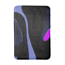 Tapete De Banheiro Noite do Cometa: Abstrato azul, roxo e preto