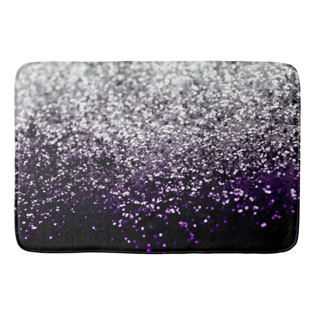 Tapete De Banheiro Noite Escura, Purple Silver Glitter #1 #Brilhante (Frente)