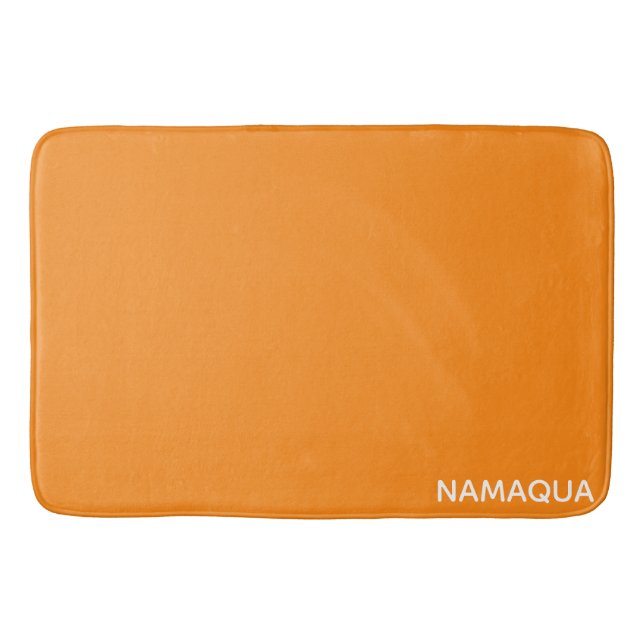Tapete De Banheiro Nome da cor laranja Namaqua (Frente)