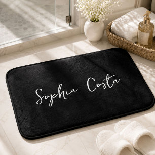 Tapete De Banheiro Nome de Assinatura Personalizada Moderna do Script