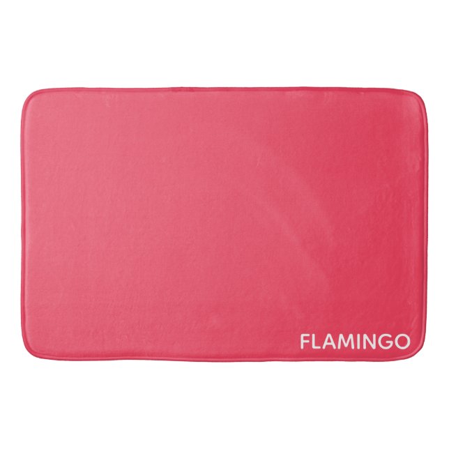Tapete De Banheiro Nome de cor rosa Flamingo (Frente)