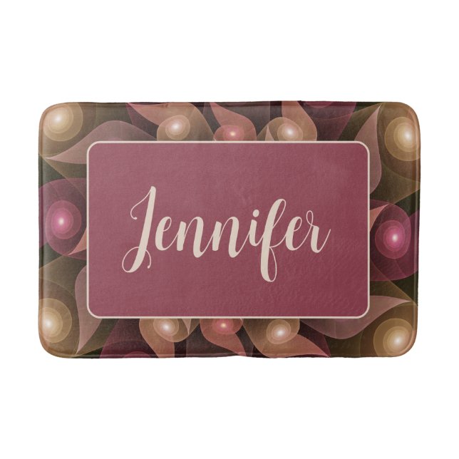 Tapete De Banheiro Nome Fractal de Abstrato Moderno de Flor Shiny Sur (Frente)