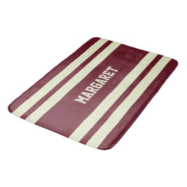 Tapete De Banheiro Nome monograma moderno e elegante vermelho branco