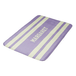 Tapete De Banheiro Nome monograma moderno estiloso roxo branco 