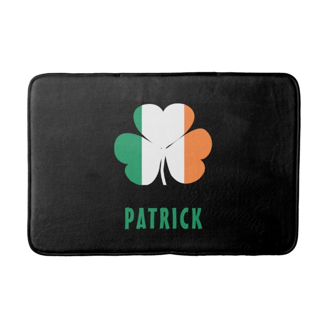 Tapete De Banheiro Nome Personalizado Celtic Ireland Shamrock Irish F (Frente)