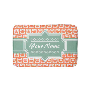Tapete De Banheiro Nome Personalizado da Casa Laranja da Casa da Moed