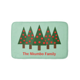 Tapete De Banheiro Nome Personalizado da Floresta do Pinheiro de Nata