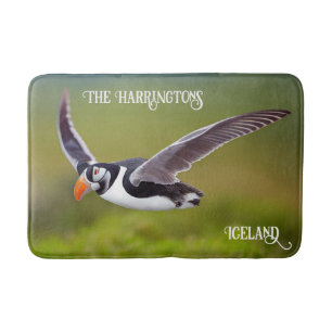 Tapete De Banheiro Nome Personalizado de Puffin da Islândia