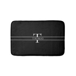 Tapete De Banheiro Nome Personalizado Personalizado Elegante Monogram