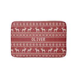 Tapete De Banheiro Nordic Reindeer Christmas Personalized