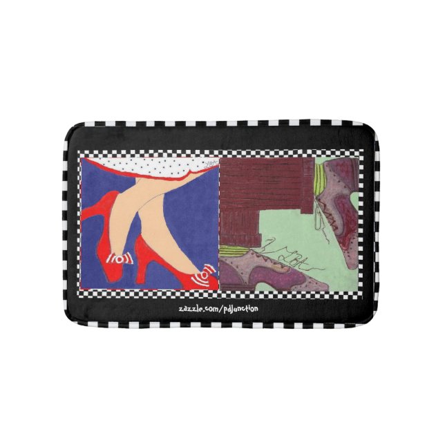 Tapete De Banheiro O dele e o Bath Mat dela (frente)