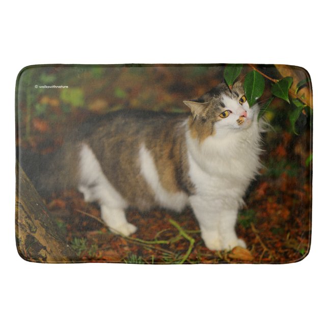 Tapete De Banheiro O Gato e a Camellia (Frente)