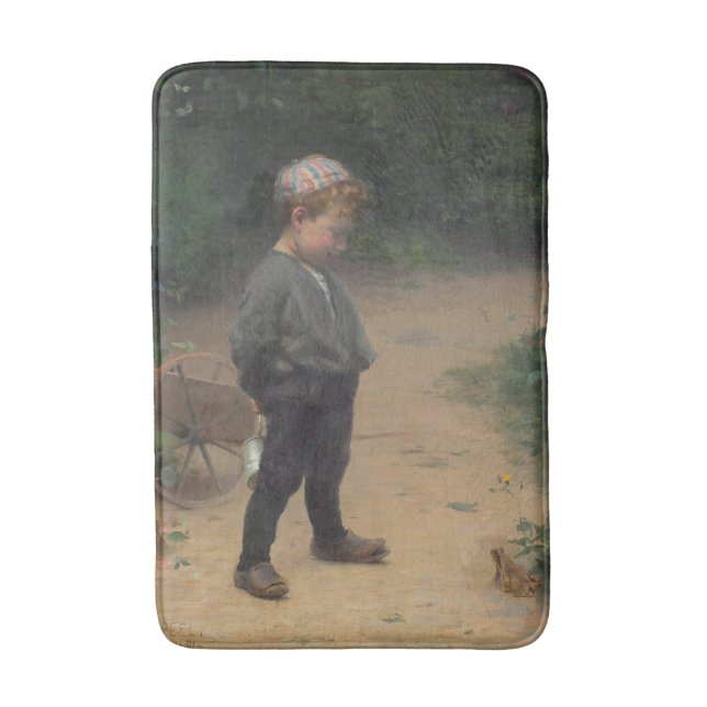 Tapete De Banheiro O Jovem Biólogo com Sapo (por Paul Peel) (Frente Vertical)