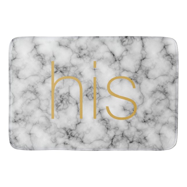 Tapete De Banheiro O moderno e Na moda Marble Patterno dele (Frente)