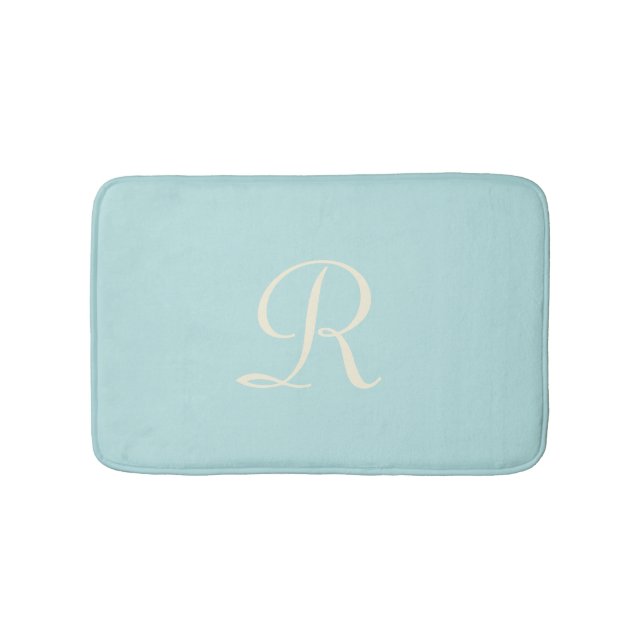 Tapete De Banheiro O Ovo de Robin Monogramas Push Mat (frente)