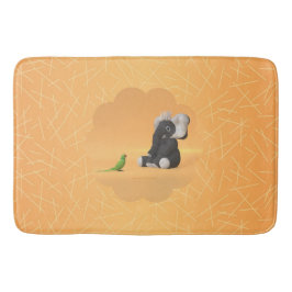 Tapete De Banheiro O papagaio encontra um elefante recheado