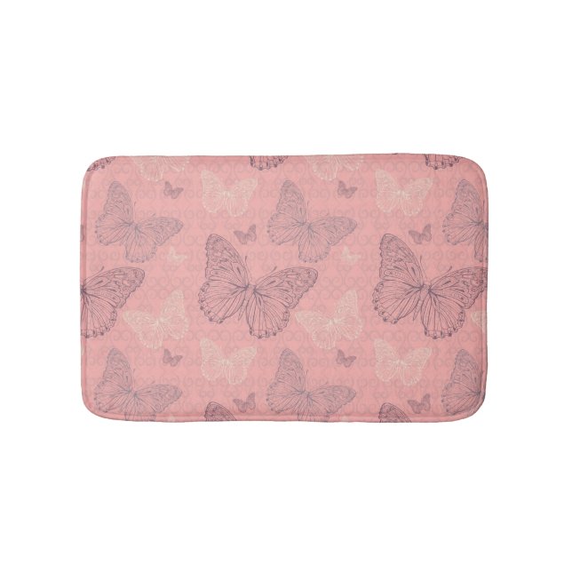 Tapete De Banheiro O rosa da borboleta (frente)