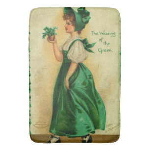 Tapete De Banheiro "O Uso do Verde" cartão antigo, 1907