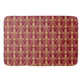 TAPETE DE BANHEIRO O VENTILADOR DO DECO DE ARTE VERMELHO E DOURADO PA