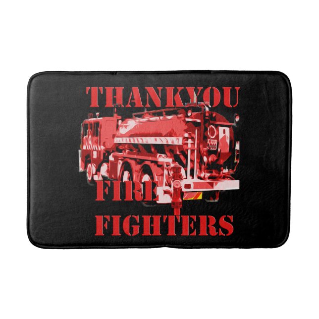Tapete De Banheiro Obrigado, Bombeiros. (Frente)