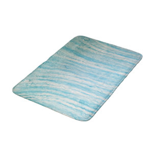 Tapete De Banheiro Oceano Azul E Abstrato Branco