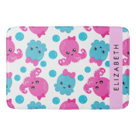 Tapete De Banheiro Octopus Patterno, Octopus Fresco, Mar, Seu Nome