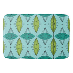 Tapete De Banheiro Ogee Atômico e Starbursts Bath Mat