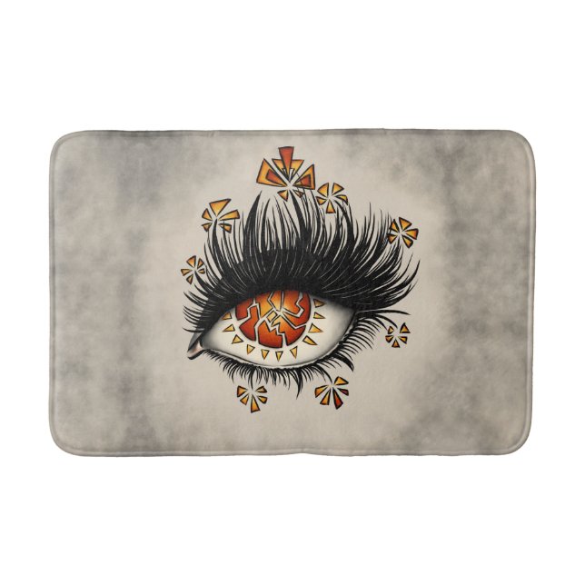 Tapete De Banheiro Olho Estranho Da Arte Digital De Lava (Frente)