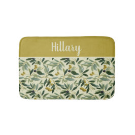 Tapete De Banheiro Olive Branch Monogram Name 