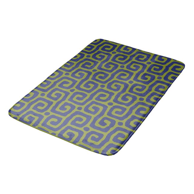 Tapete De Banheiro Olive Green &blue Abstract pattern (Angulado)