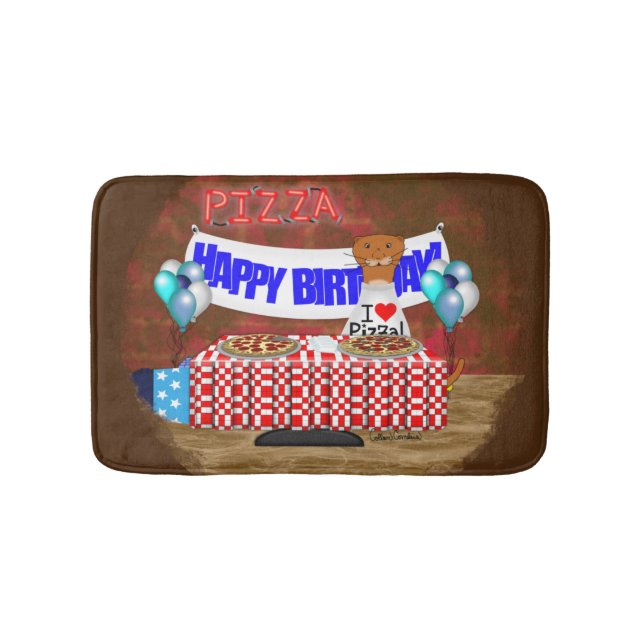 Tapete De Banheiro Oliver O Otter tem 6 anos! Feliz aniversário (frente)