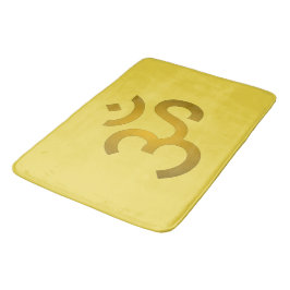 Tapete De Banheiro Om Devanagari - Canário