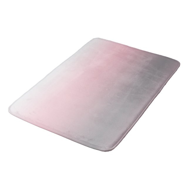 Tapete De Banheiro Ombre branco cor-de-rosa cinzento (Angulado)