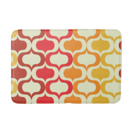 Tapete De Banheiro Ombre Retro Ogee em Laranja, Tangerina e Vermelho