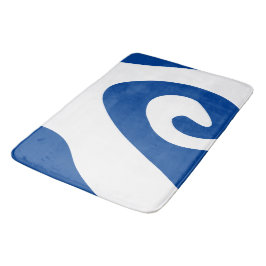 Tapete De Banheiro Onda de redemoinho azul profundo e branco
