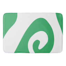 Tapete De Banheiro Onda de redemoinho verde marinho e branco