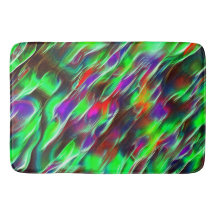 Ondas coloridas em verde, vermelho, roxo e castanh