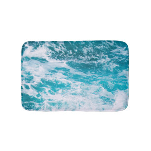 Tapete De Banheiro Ondas do Oceano Azul